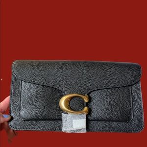 Coach Tabby Leather Shoulder Bag 26 BLACK with gold hardware